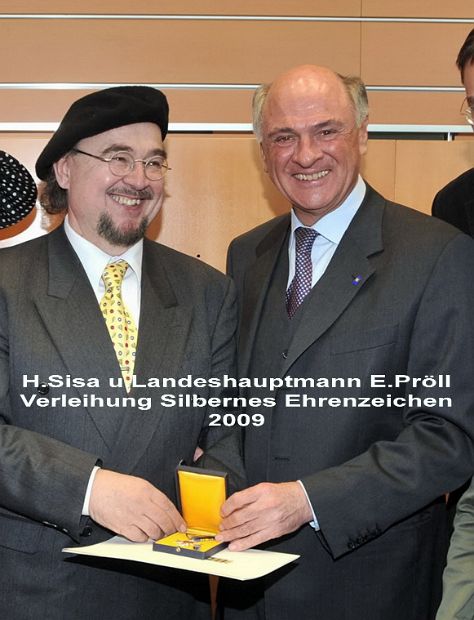 H.Sisa u.Landeshauptmann E.Pröll, Verleihung Silbernes Ehrenzeichen 2009